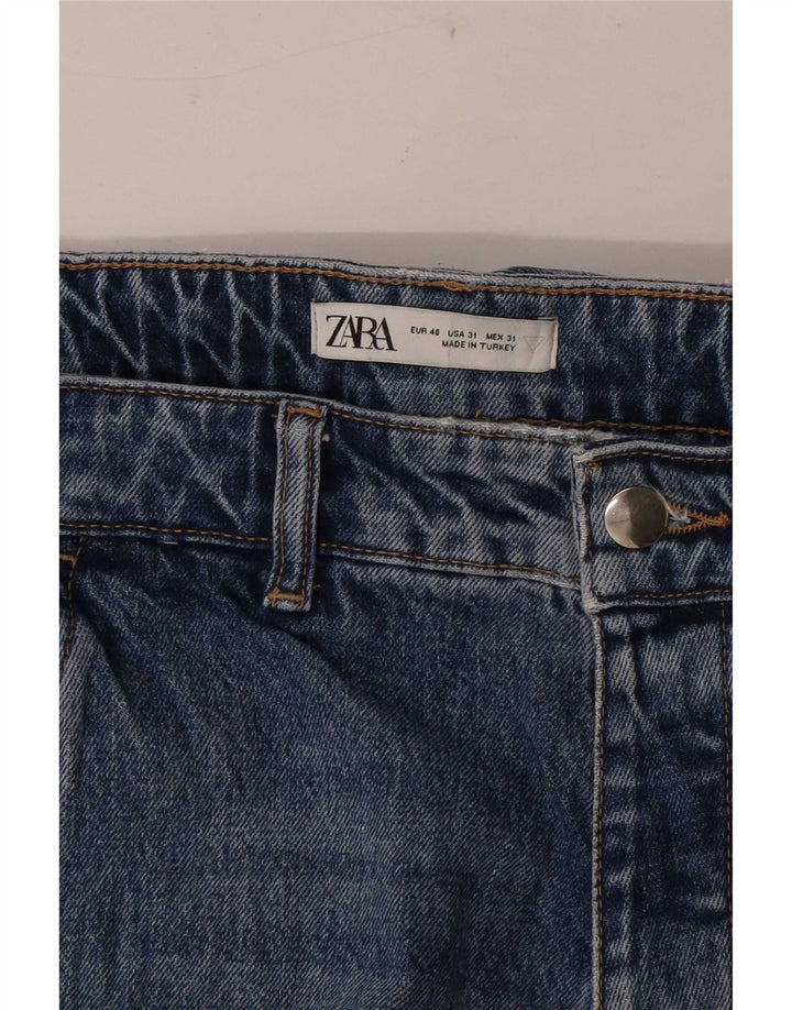 Zara Herre Cropped Tapered Jeans EU 40 Medium W31 L25 Blå