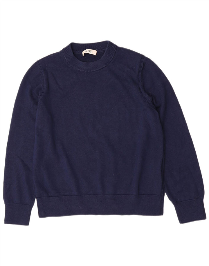 Cos Dame sweater med rund hals, medium marineblå uld