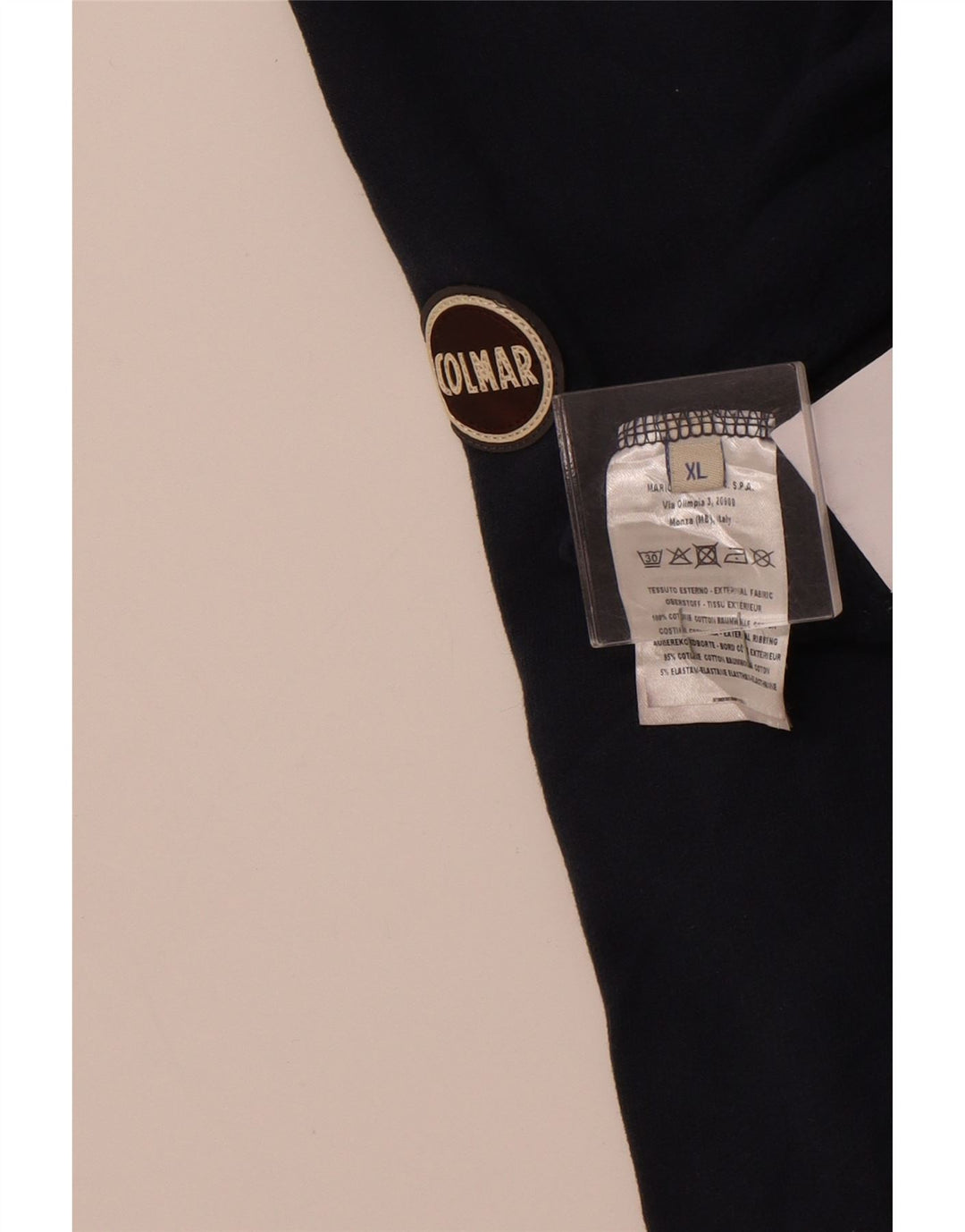 COLMAR Womens Tracksuit Top Jacket UK 18 XL Navy Blue Cotton