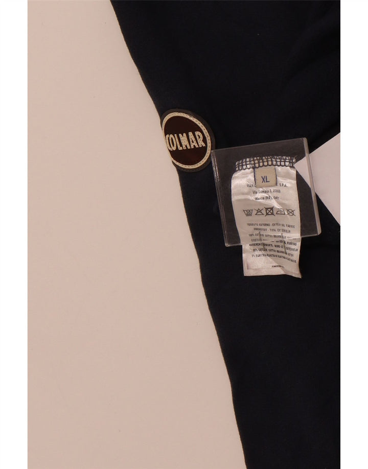 COLMAR Womens Tracksuit Top Jacket UK 18 XL Navy Blue Cotton