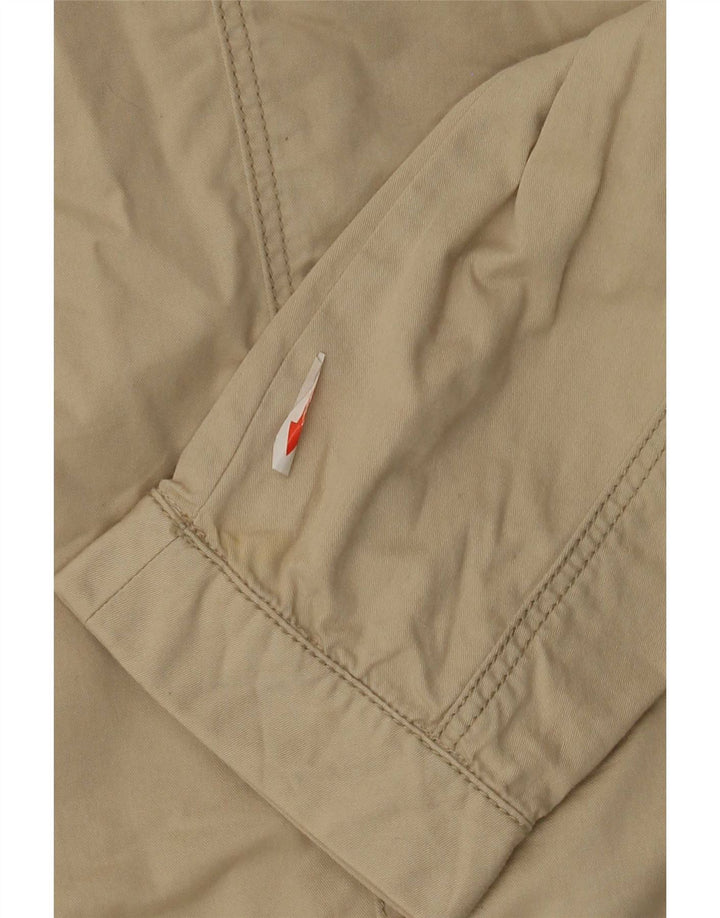 Zara Womens Bomber Jacket UK 12 Medium Beige Bomuld