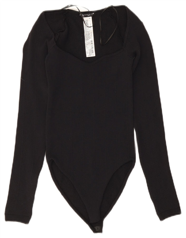 Zara langærmet bodysuit til kvinder UK 4 XS sort polyamid