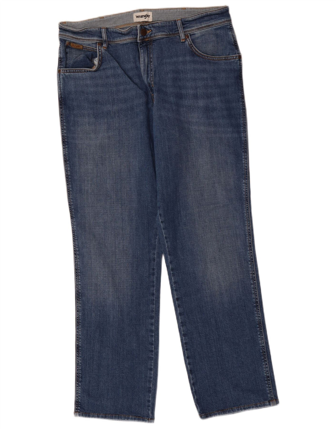 WRANGLER Herre Texas Straight Jeans W36 L32 Blå Bomuld