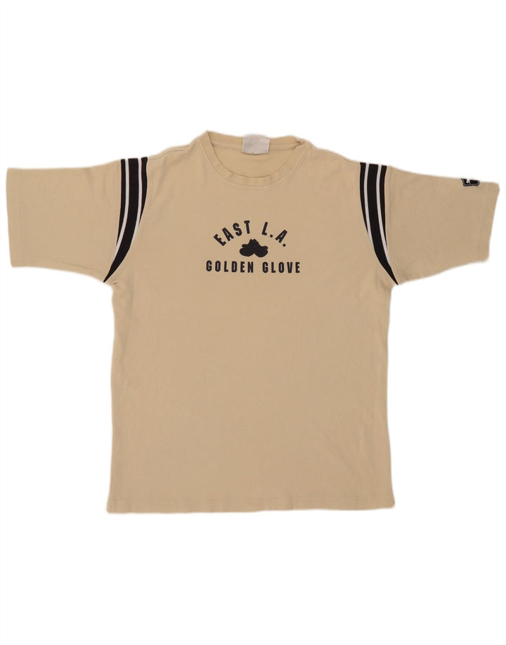 Puma Herre grafisk T-shirt Top Medium Beige Bomuld