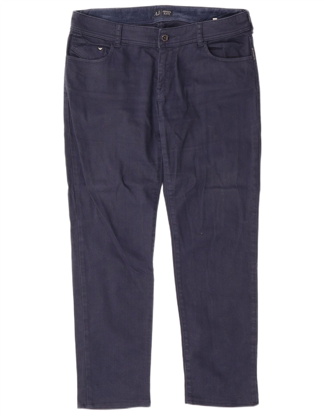 ARMANI Womens Straight Jeans W34 L28 Navy Blue