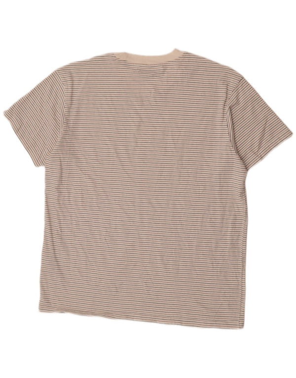 Jack & Jones Herre T-Shirt Top XL Hvid nålestribet bomuld
