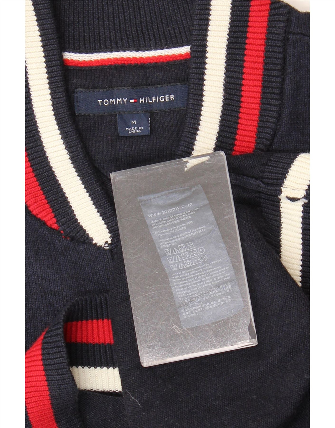 Tommy Hilfiger Herre Cardigan Sweater Medium Navyblå Bomuld