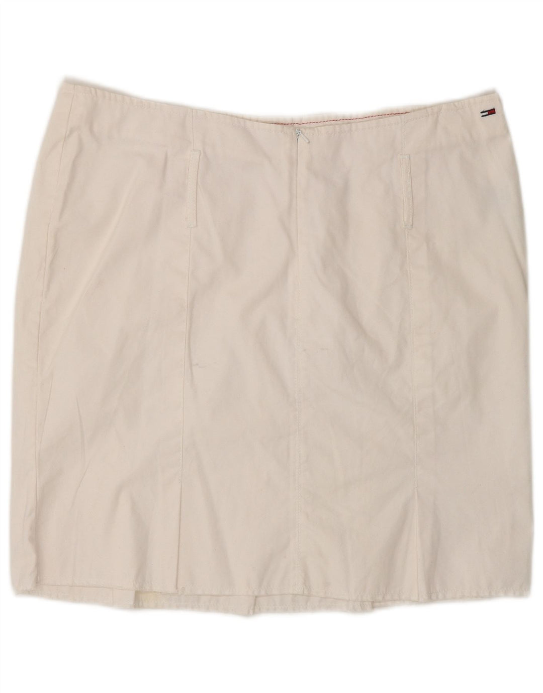 Tommy Hilfiger Dame Mini Nederdel Stor W32 Hvid Bomuld