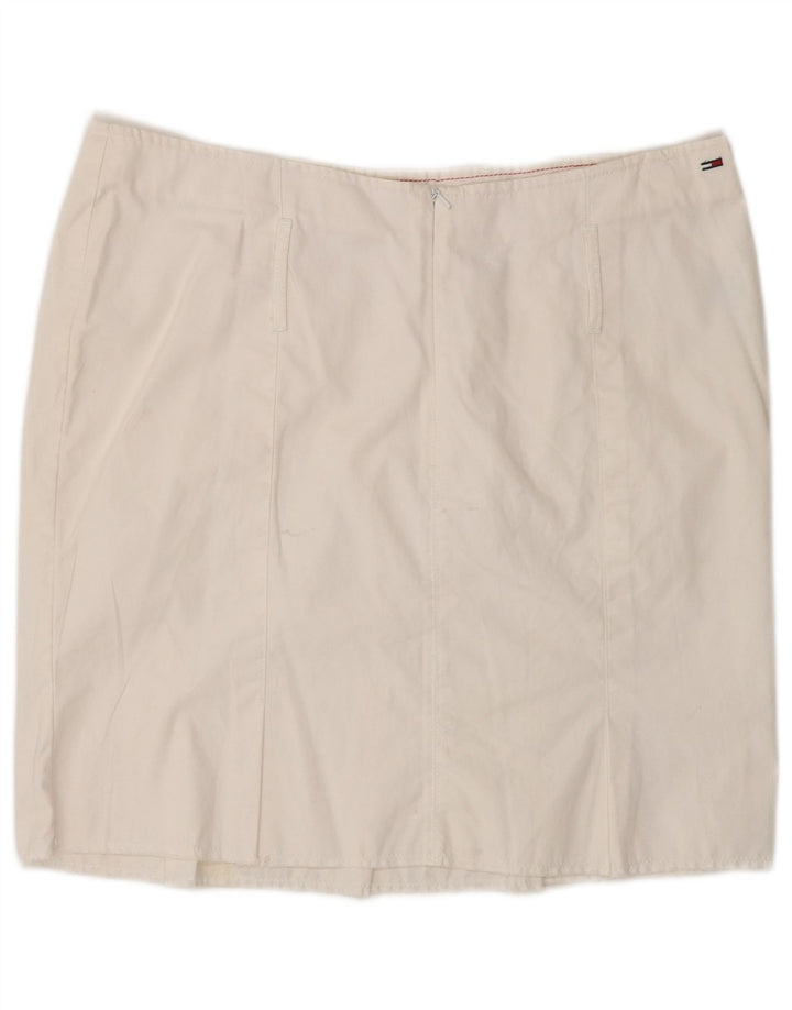 Tommy Hilfiger Dame Mini Nederdel Stor W32 Hvid Bomuld