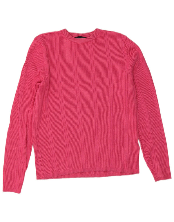 Marks & Spencer Dame sweater med rund hals DK 14 Medium Pink Viscose