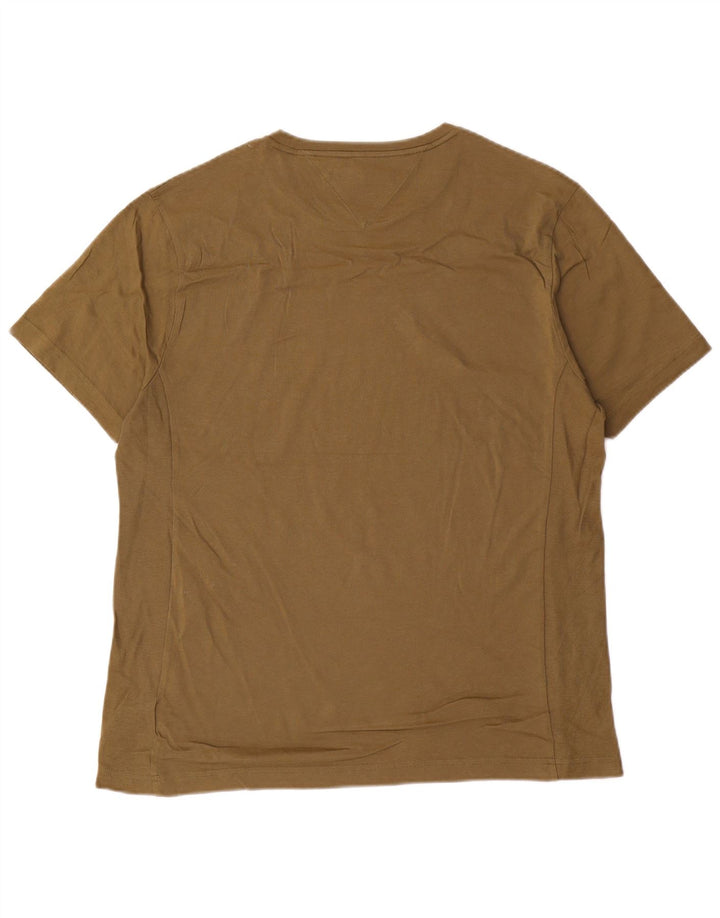 TOMMY HILFIGER Herre T-shirt Top Medium Khaki Bomuld