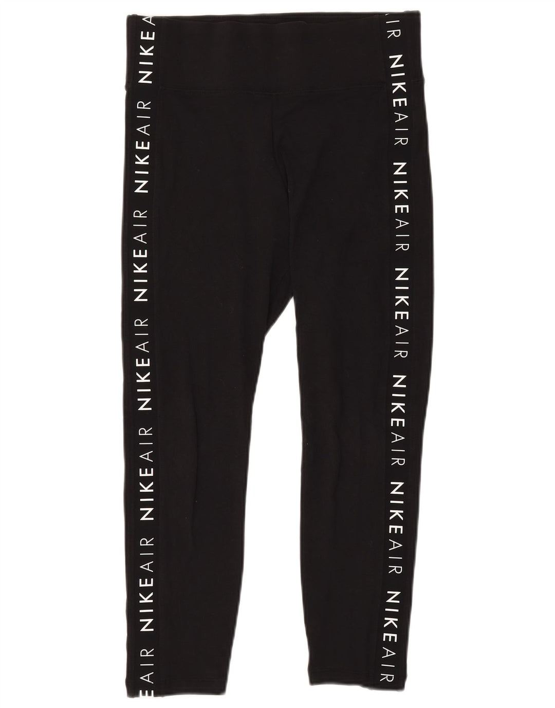 Nike Dame Grafiske Leggings UK 14 Medium Sort Bomuld