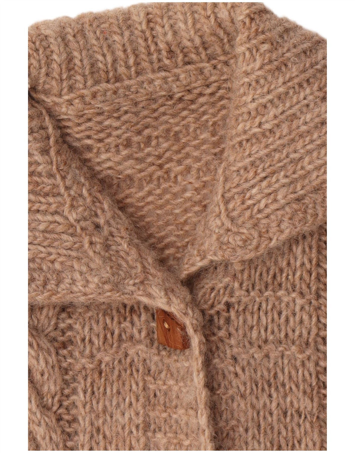 Vintage oversize cardigan sweater til kvinder UK 20 2XL Brun
