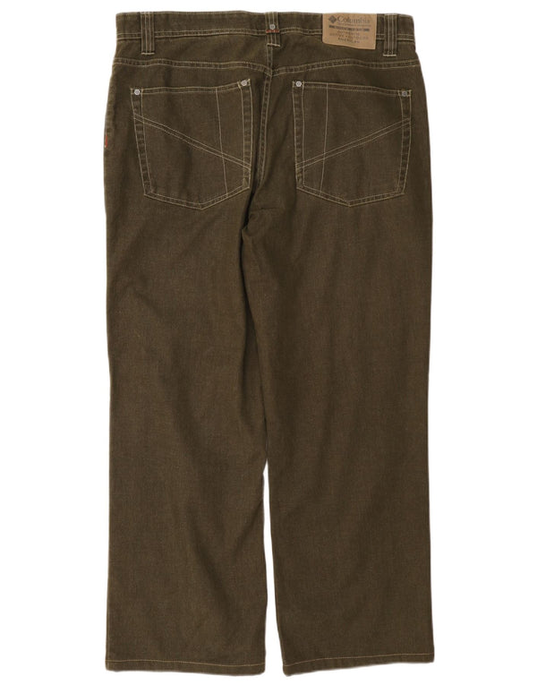 Columbia Straight Casual Bukser til mænd W34 L29 Khaki Bomuld