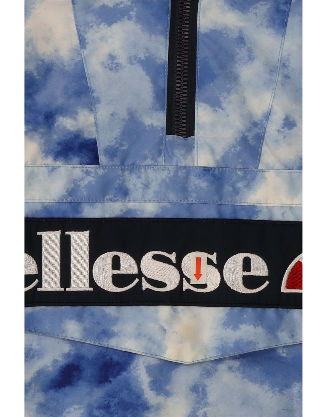 Ellesse Herre Hættetrøje Regnjakke UK 36 Small Blue Tie Dye Polyester