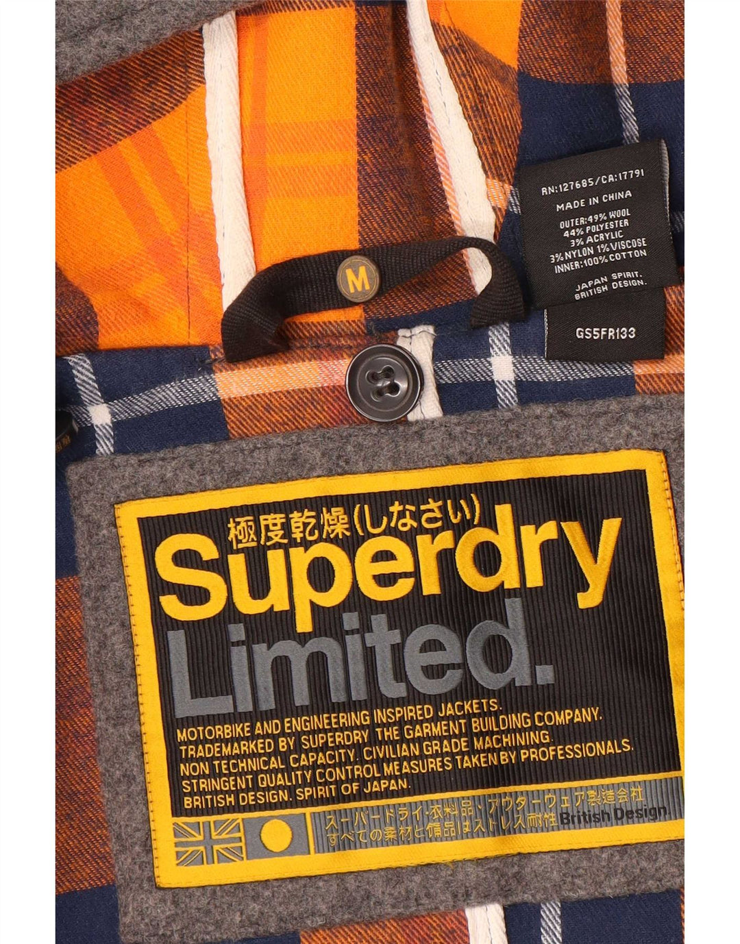 Superdry Dame Hooded Duffel Coat UK 12 Medium Grey Uld