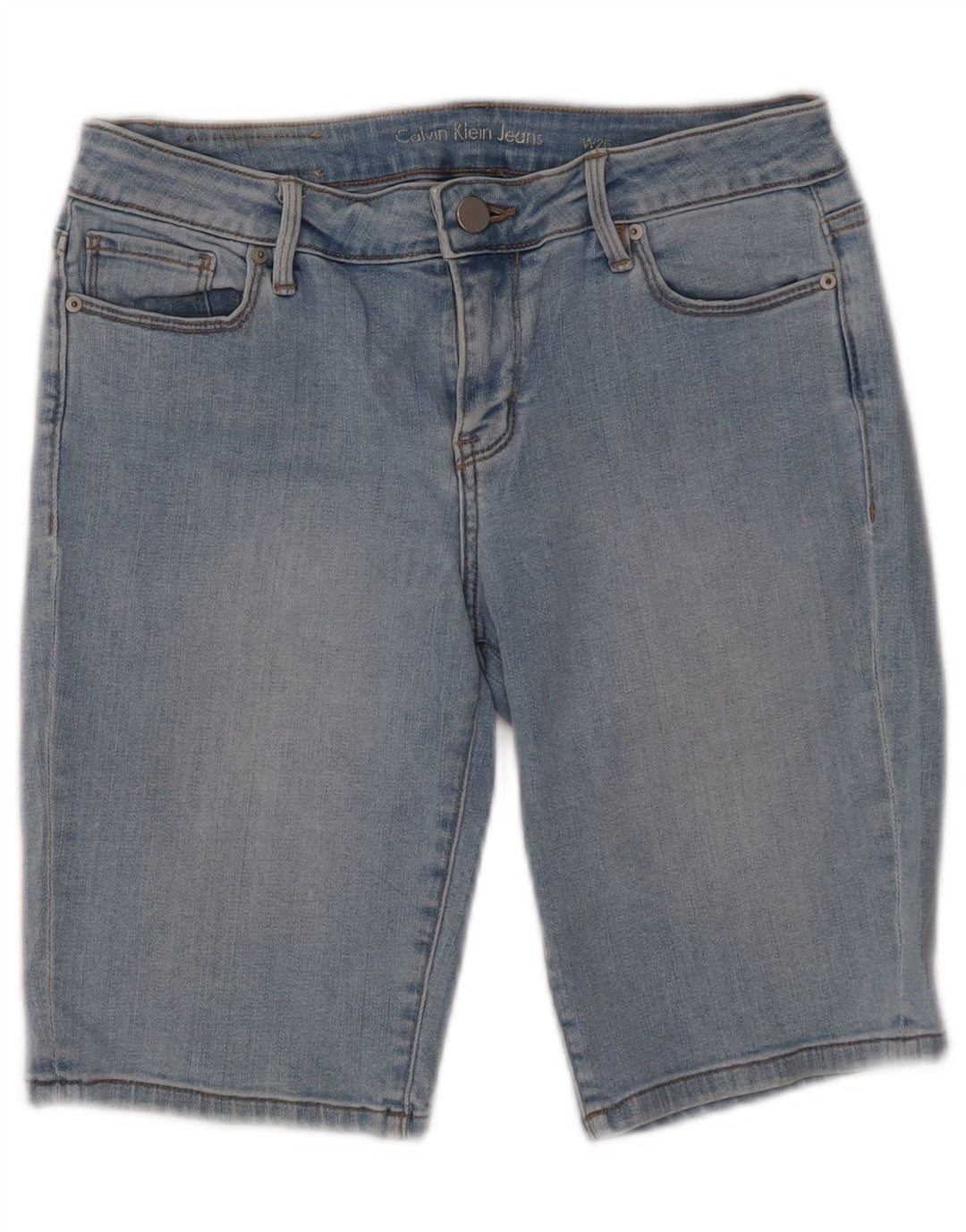 CALVIN KLEIN denimshorts til kvinder W26 Små blå bomuld