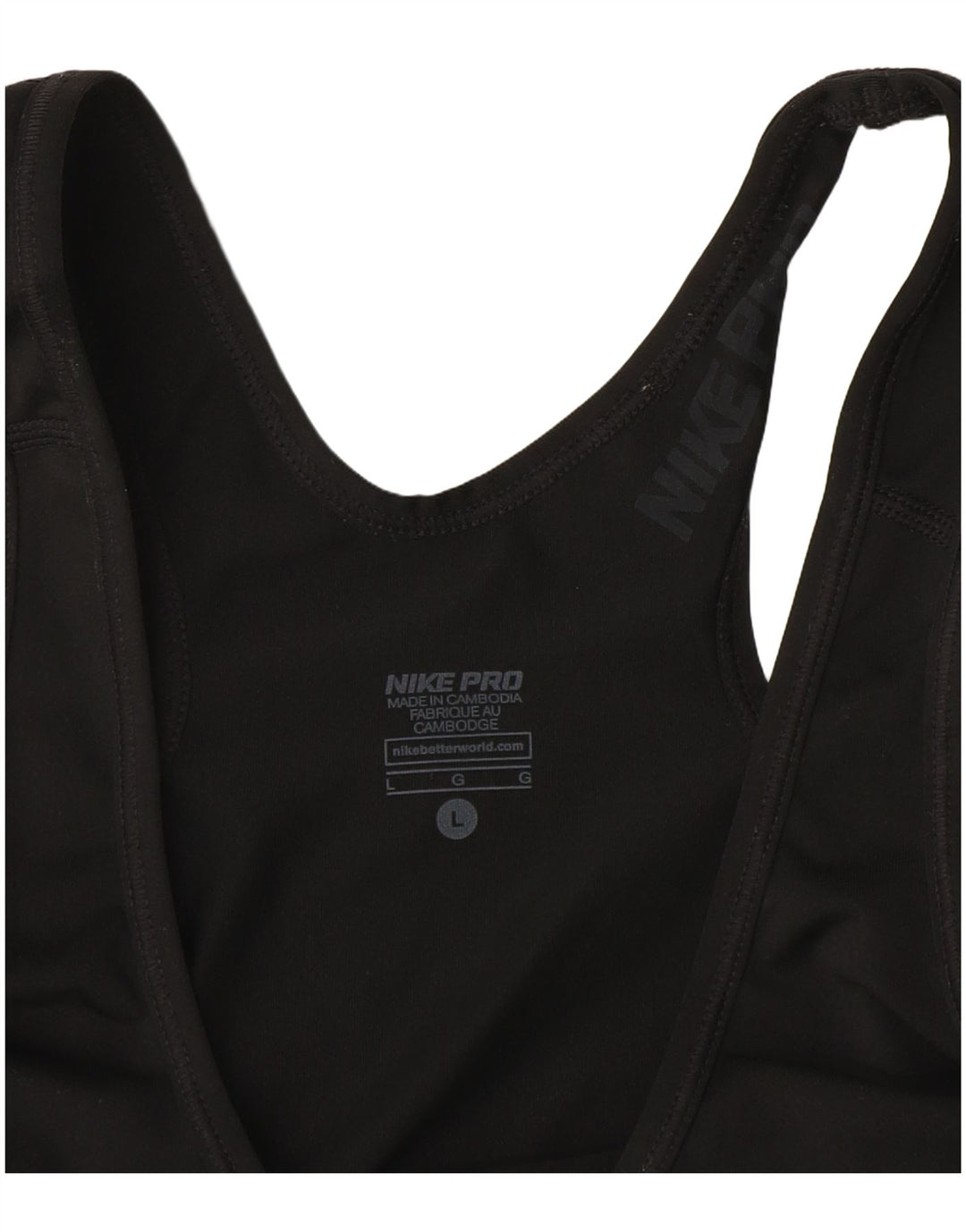 Nike Dame Dri Fit Grafisk Vest Top UK 14 Large Sort