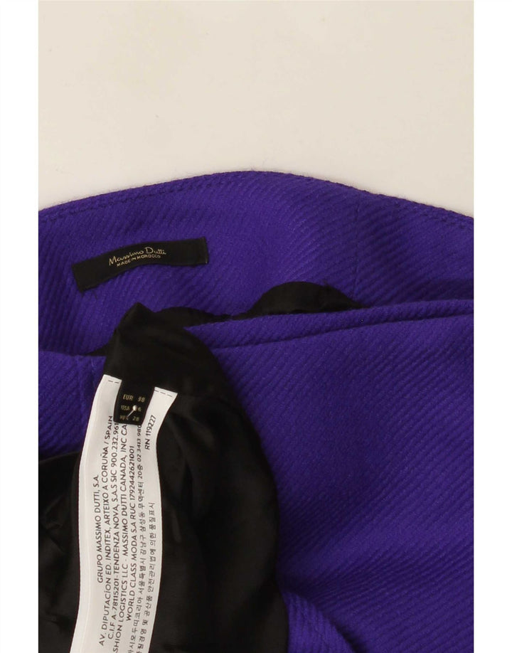 Massimo Dutti Dame A-Line nederdel EU 38 Small W28 Purple Viscose
