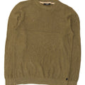 JACK & JONES Mens Crew Neck Jumper Sweater Small Khaki Cotton Vintage Jack & Jones and Second-Hand Jack & Jones from Messina Hembry 