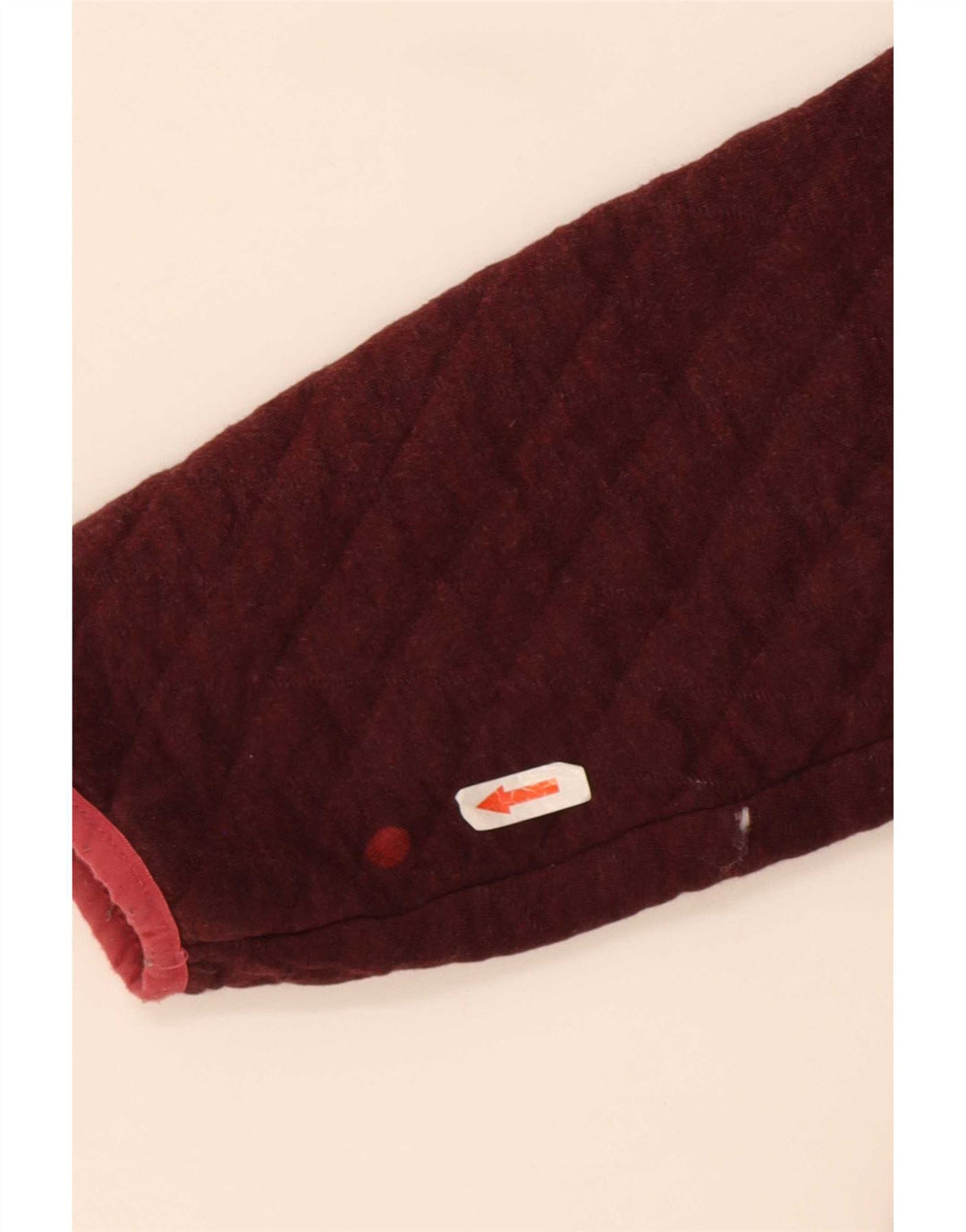 Orvis Womens Button Neck Sweatshirt Jumper UK 14 Medium Maroon Cotton