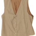 Vintage damevest UK 12 Medium Beige Gingham
