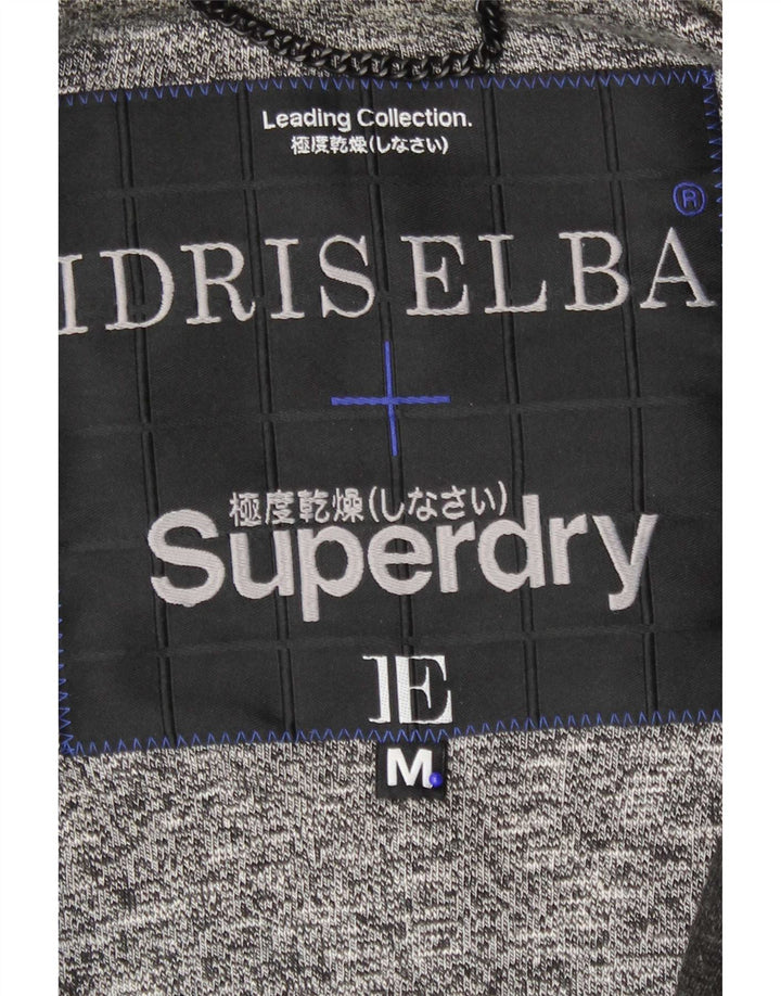Superdry Herre Varsity Jacket UK 38 Mellemgrå stribet akryl