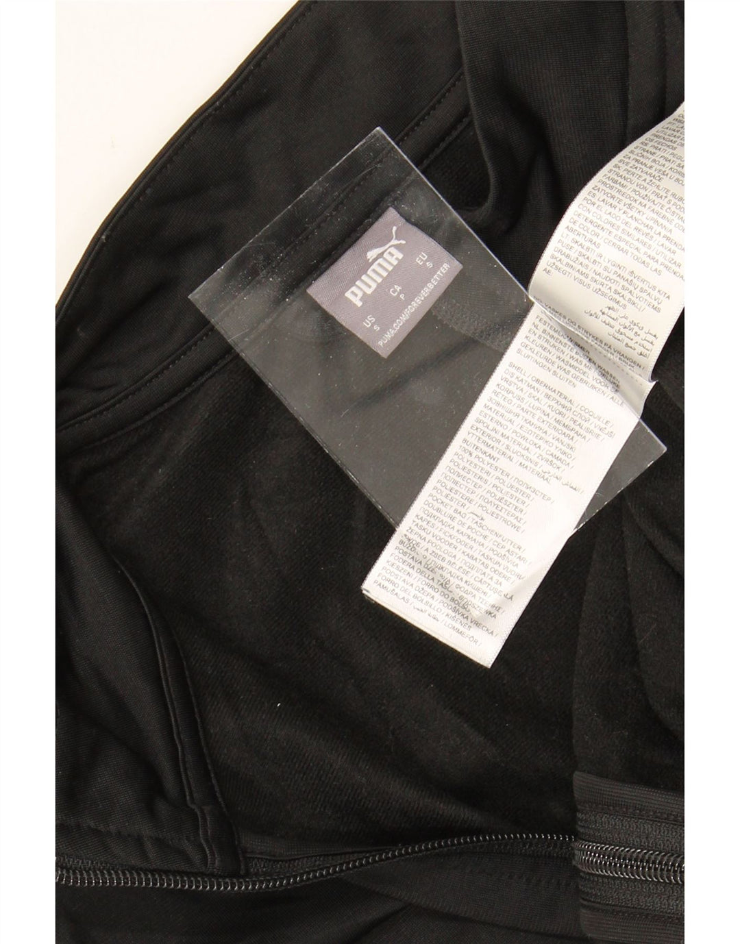 PUMA Womens Tracksuit Top Jacket UK 10 Small Black Polyester Vintage Puma and Second-Hand Puma from Messina Hembry 