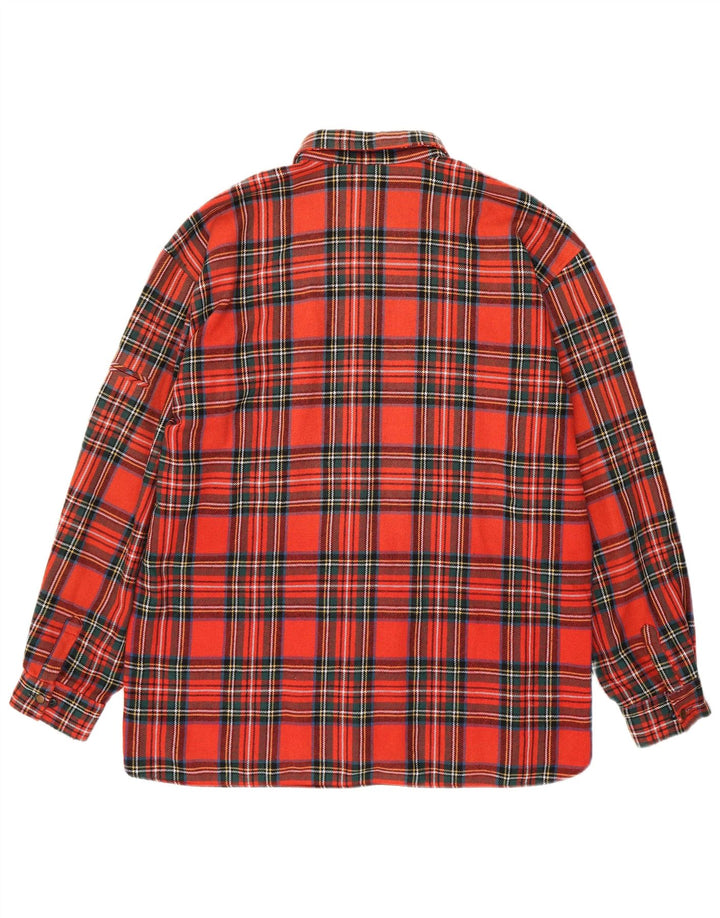 Vintage flannelskjorte til mænd XL rød plaid