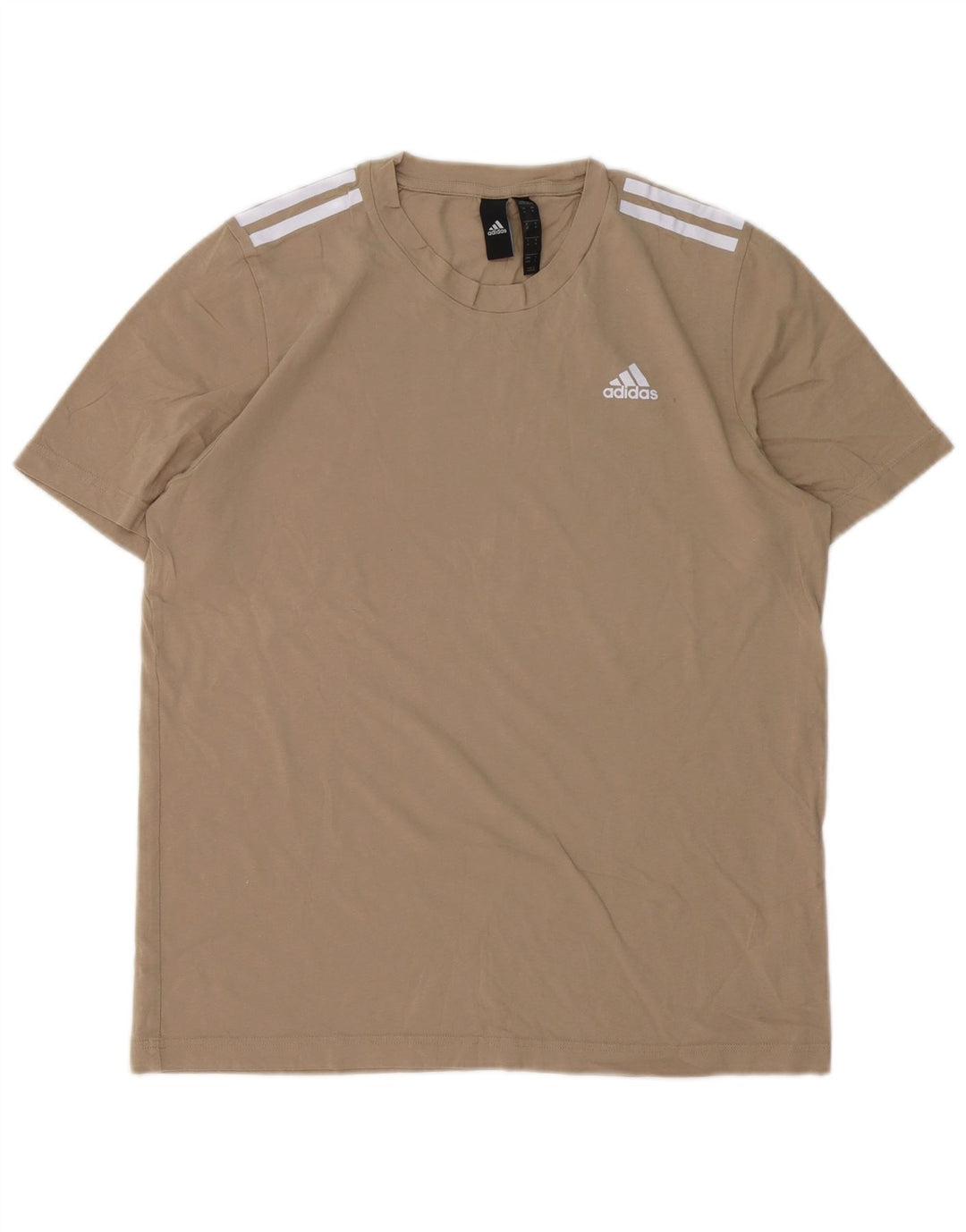Adidas Herre T-Shirt Top Medium Beige Bomuld