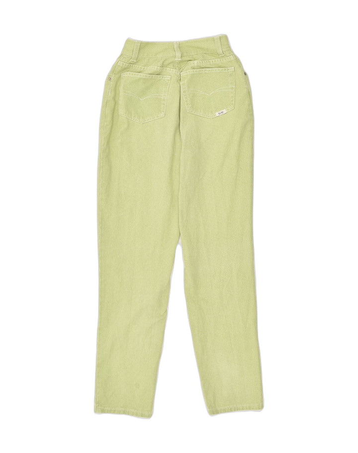 VINTAGE Womens Tapered Casual Trousers W22 L28 Green Check Cotton | Vintage Vintage | Thrift | Second-Hand Vintage | Used Clothing | Messina Hembry 