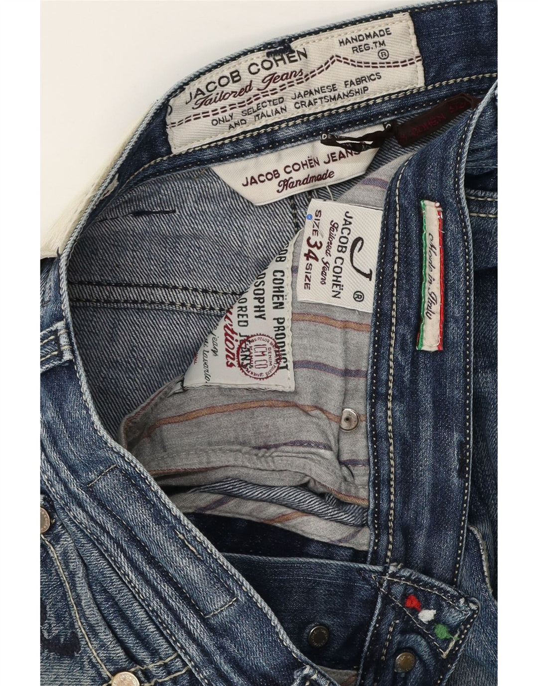 Jacob Cohen Herre Slim Jeans W34 L30 Blå Bomuld