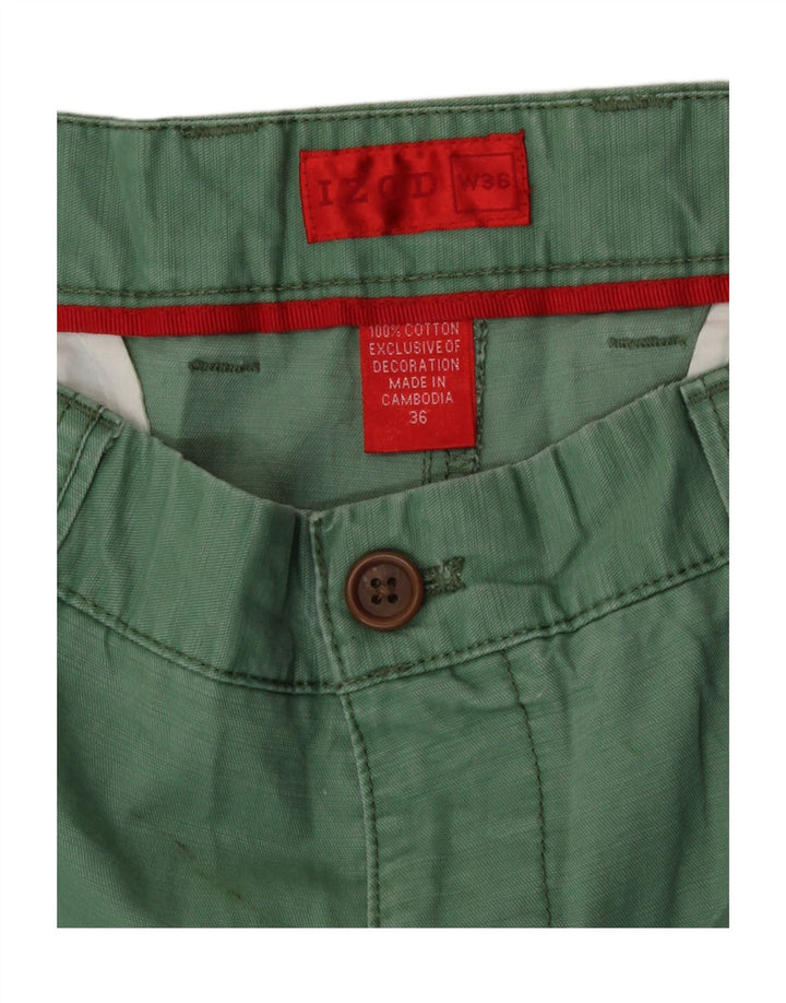 Izod Herre Chino Shorts W36 XL Grøn Bomuld