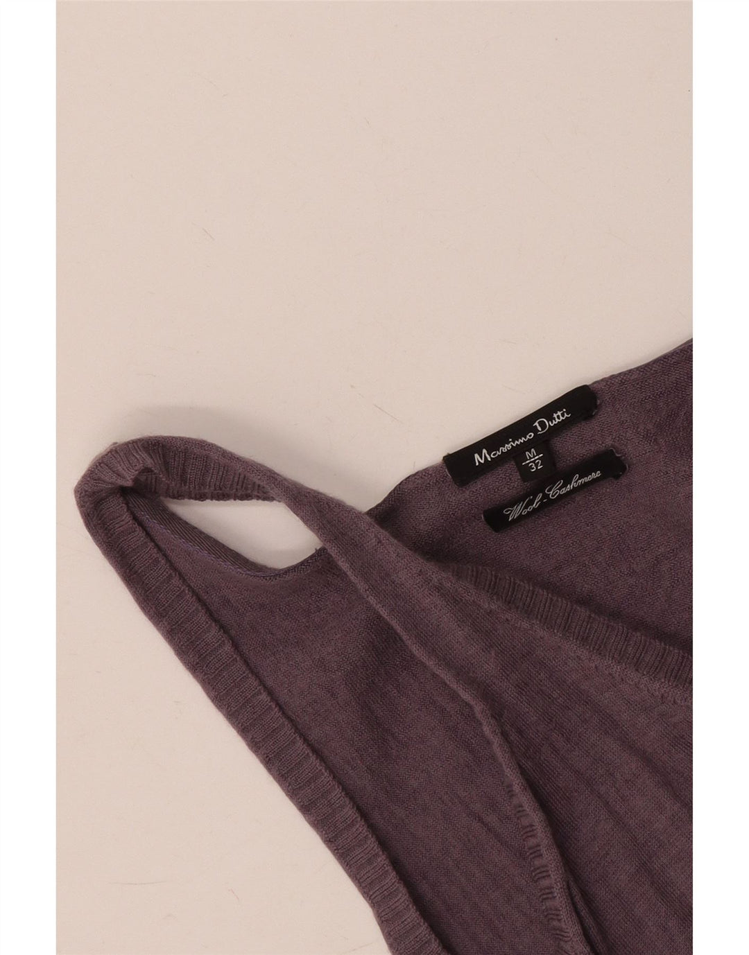 Massimo Dutti Dame Vest Tank Top UK 12 Medium Lilla Uld