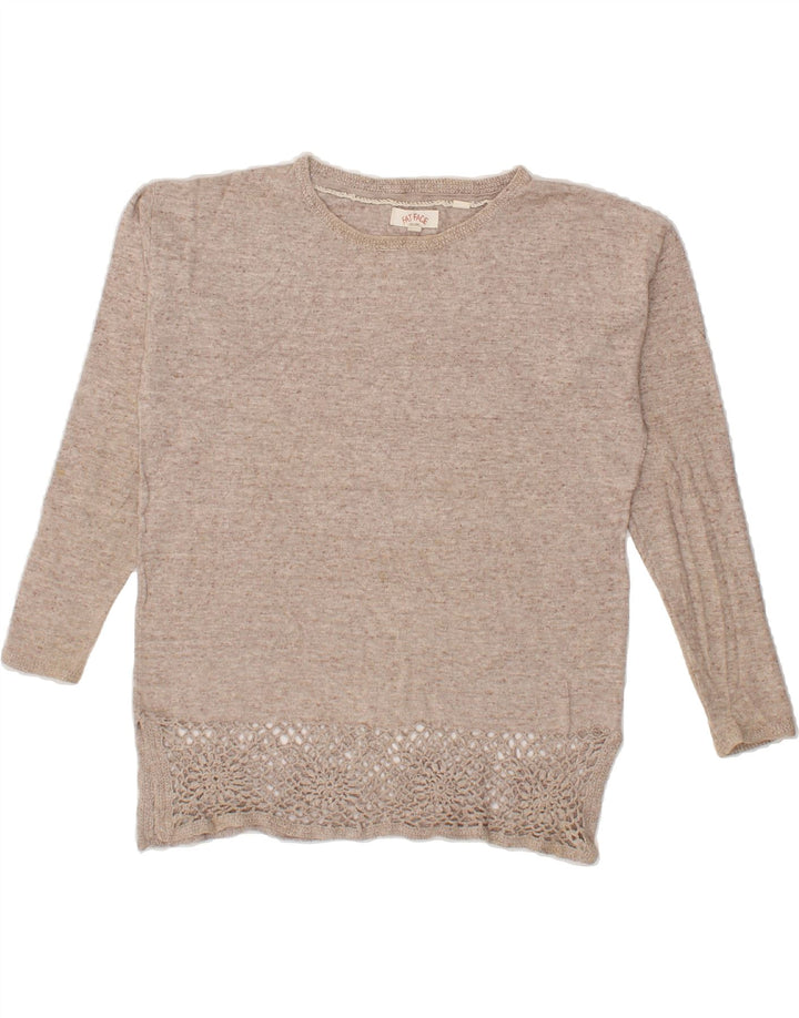 FAT FACE Womens Oversized Crew Neck Jumper Sweater UK 8 Small Grey Vintage Fat Face and Second-Hand Fat Face from Messina Hembry 