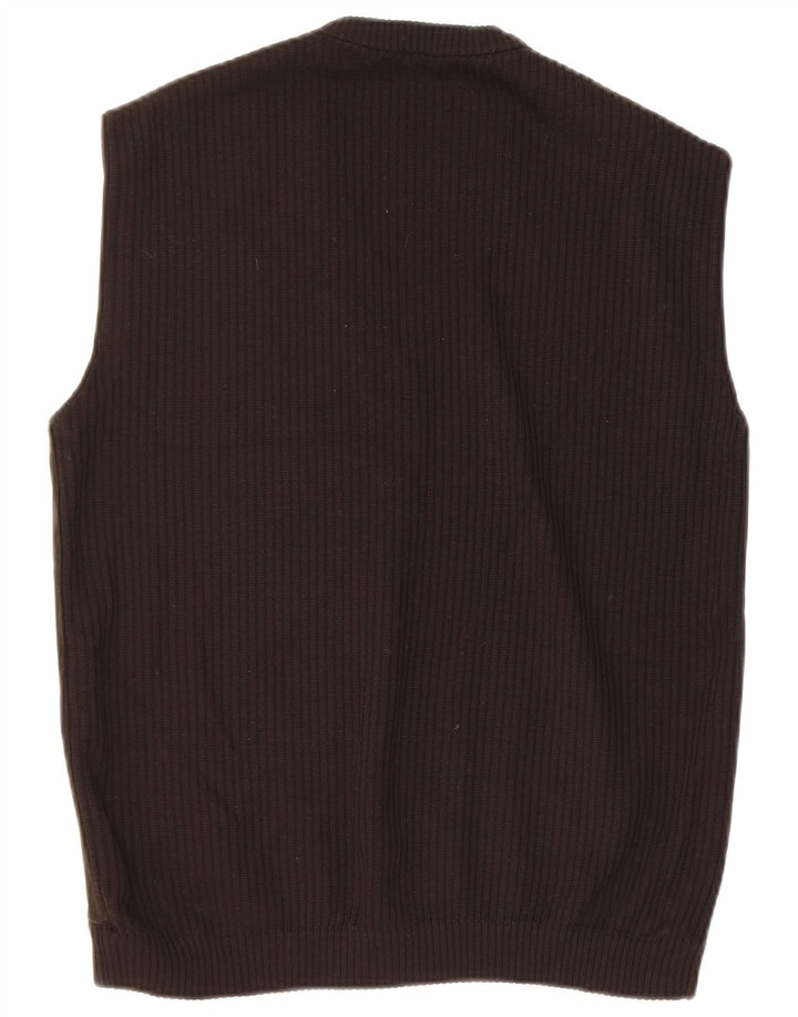 Vintage herre ruskindsvest Tank Top IT 48 Lille Brun