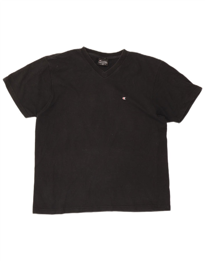 Champion Herre T-Shirt Top Medium Sort Bomuld