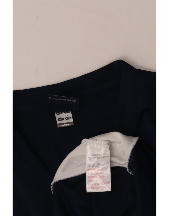 Umbro Herre Grafisk T-Shirt Top Stor Marineblå Colourblock Polyester