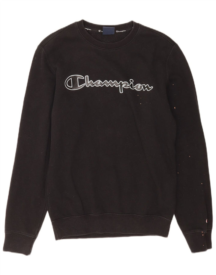 Champion Herre grafisk sweatshirt Jumper XS Sort bomuld