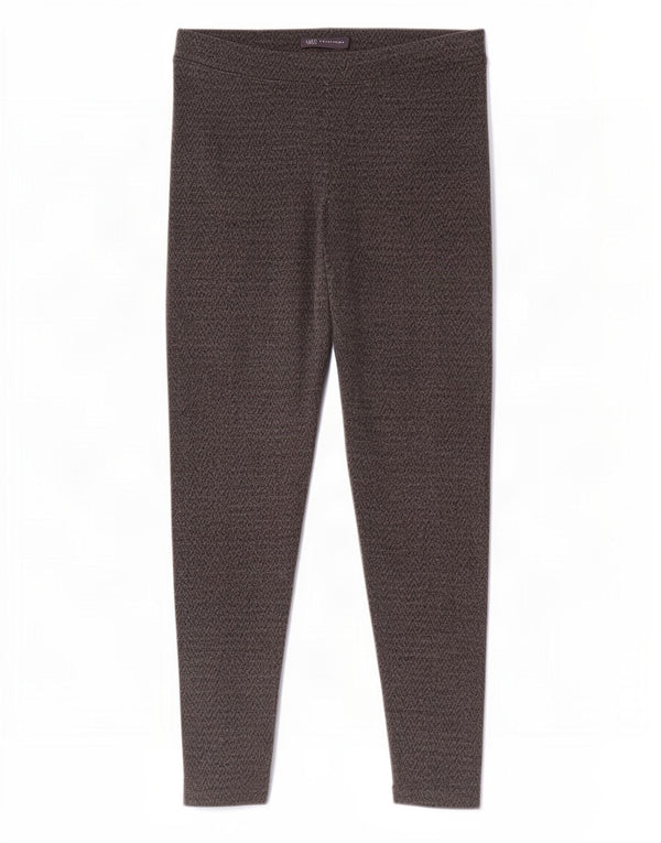 Marks & Spencer Womens Leggings UK 10 Small Grey Chevron Cotton