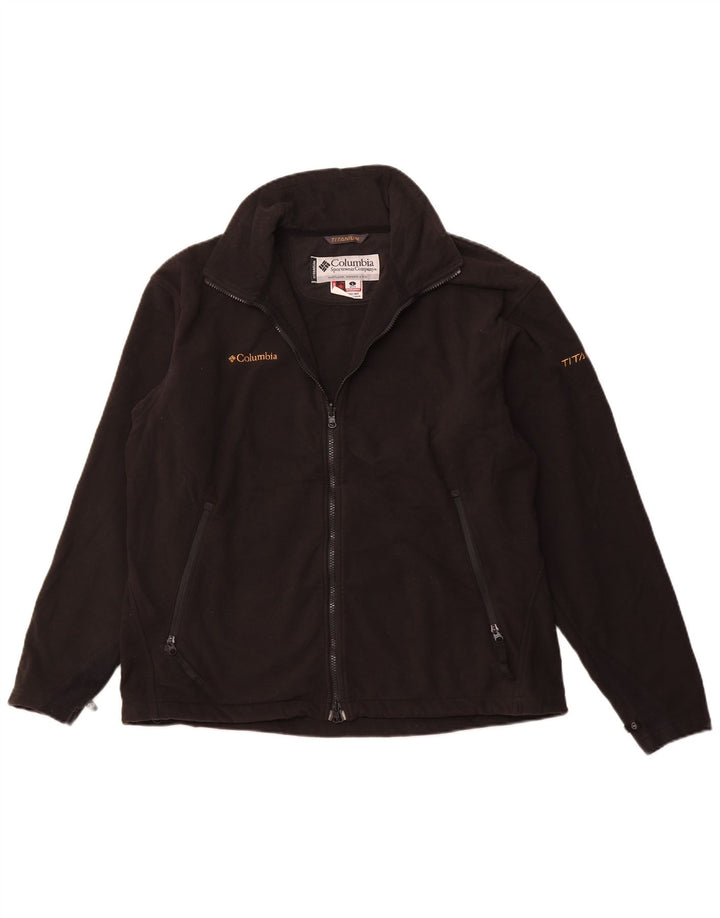 COLUMBIA Fleecejakke til mænd UK 40 Stor sort polyester