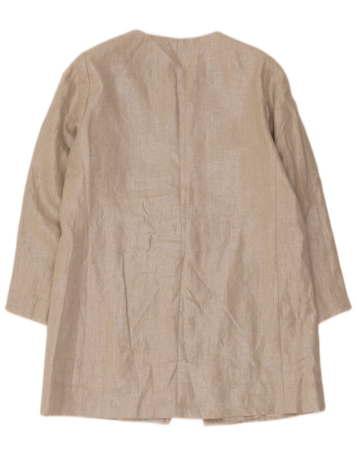 Zara Dame 3/4-ærmet blazerjakke UK 14 Large Grå