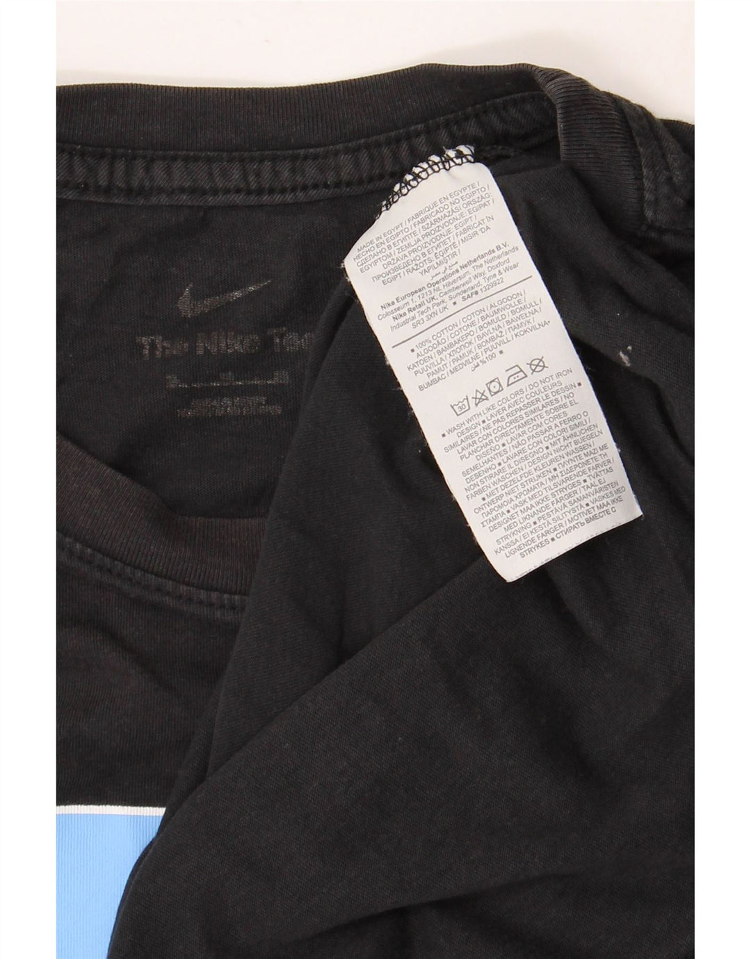 NIKE Grafisk T-shirt top til mænd XL sort bomuld