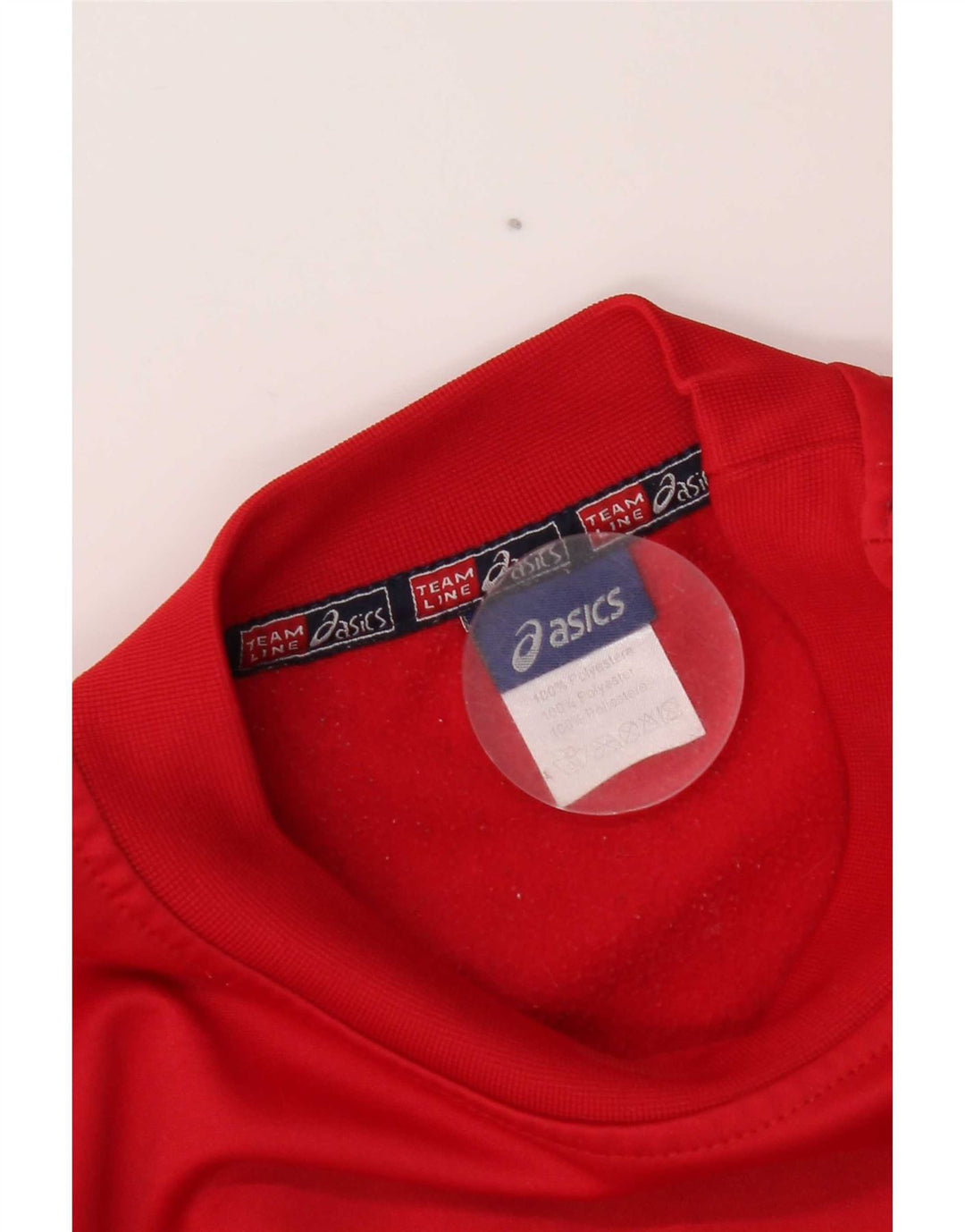 Asics Herre Regular Fit Sweatshirt Jumper Medium Rød Polyester Sports
