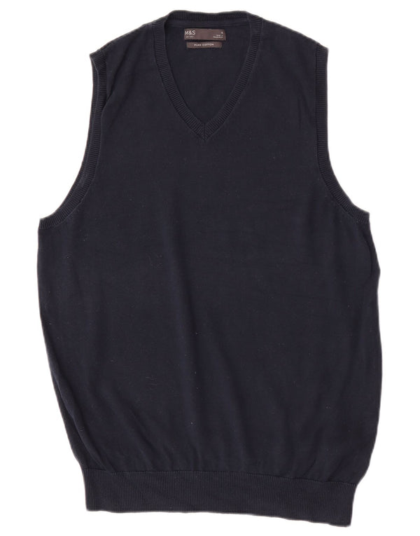 Marks & Spencer herrevest tanktop lille marineblå bomuld