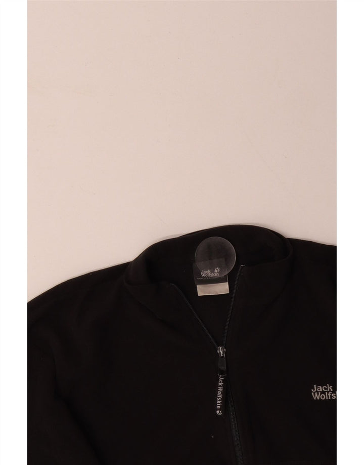 JACK WOLFSKIN Fleece Jumper med lynlås til mænd Stor sort polyester
