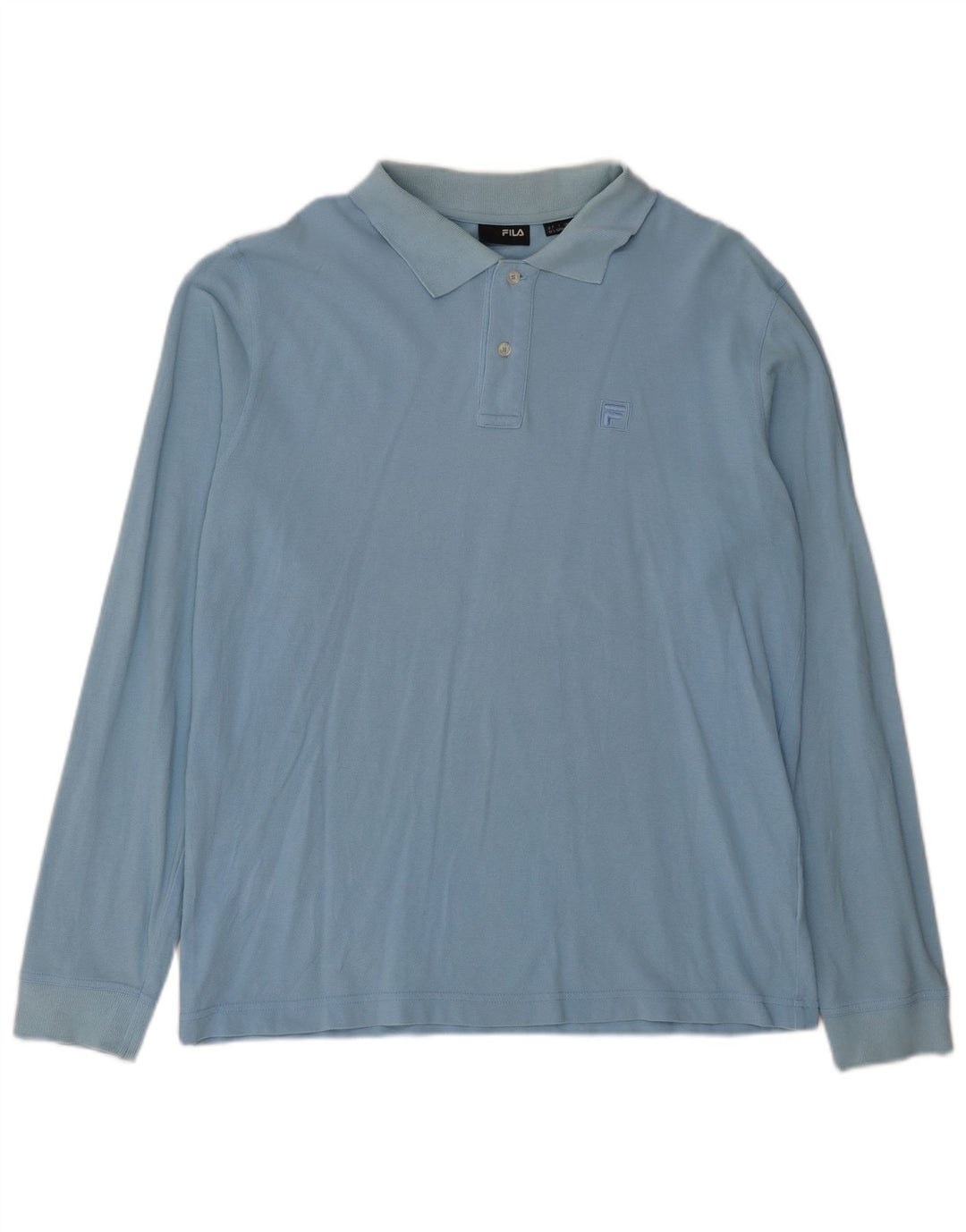 Fila Langærmet Polo Shirt til mænd Stor blå bomuld