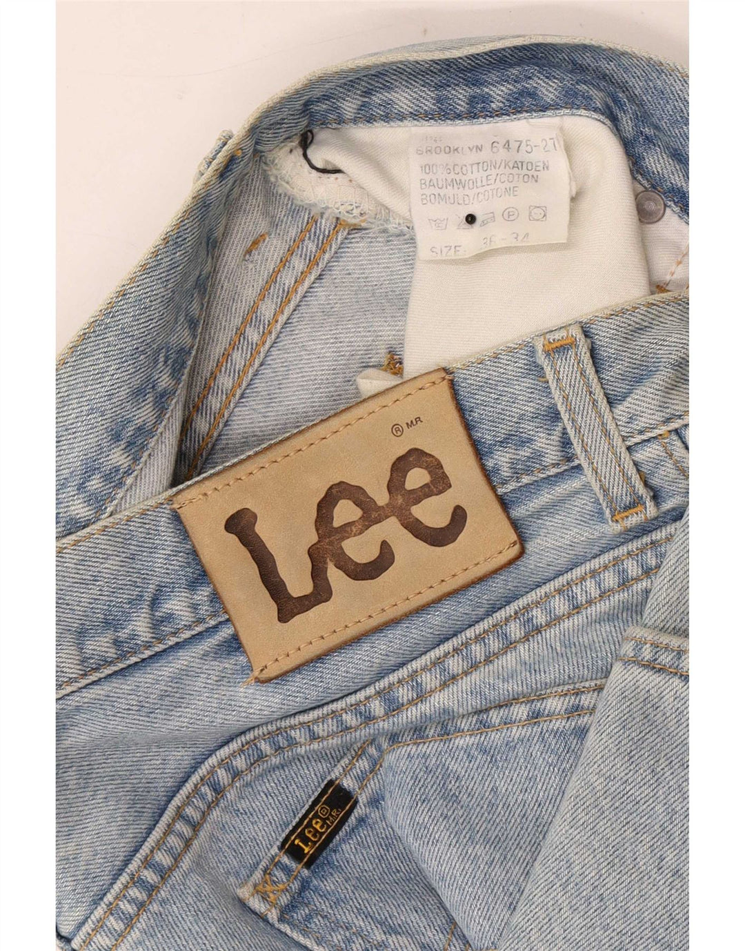 Lee Mens Brooklyn Straight Jeans W36 L30 Blå Bomuld