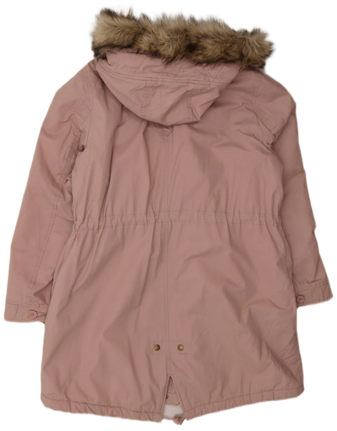 Marks & Spencer Dame Hætte Oversized Parka Jacket UK 16 Large Pink