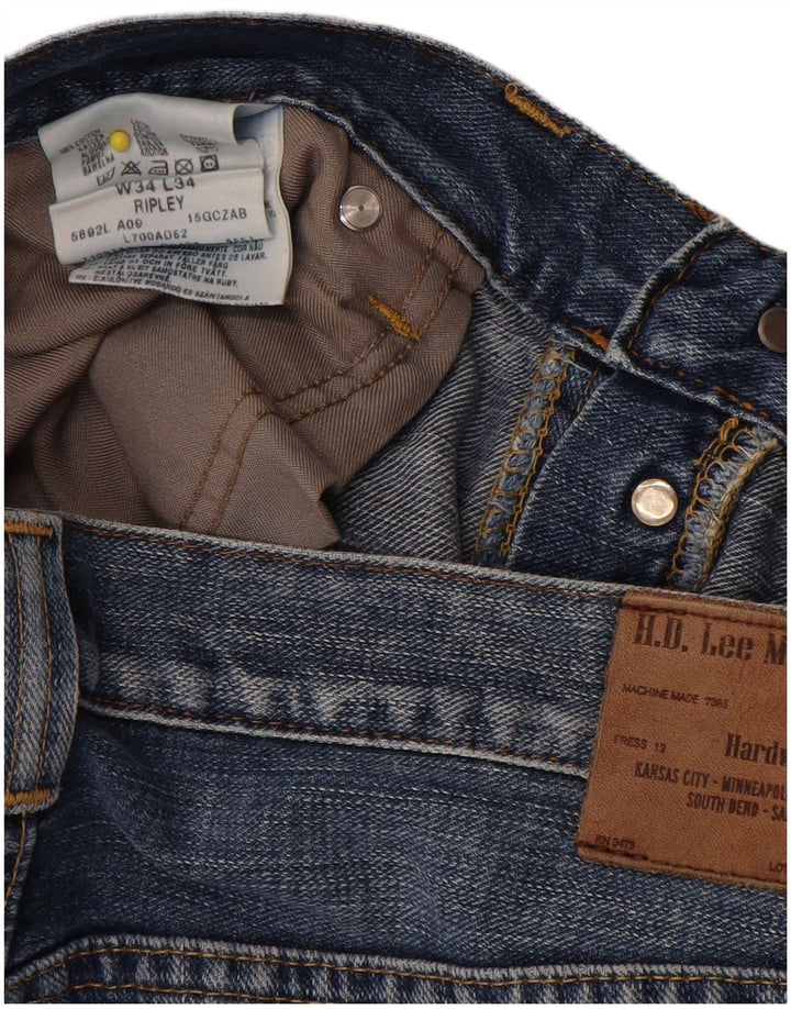 Lee Herre Ripley Straight Jeans W34 L34 Blå Bomuld